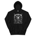 Black hoodie with 'Bad Boy' skull and motorcycle design, perfect for a rebellious style.
